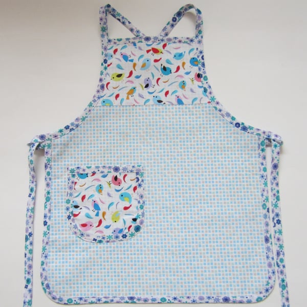 Children's Bird Apron. Age 2 - 4 Years Old