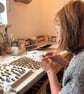 Red Ceramic Earrings; Foraged Bristol Clay, Hypoallergenic Steel Hooks, Earthenw - Image 3