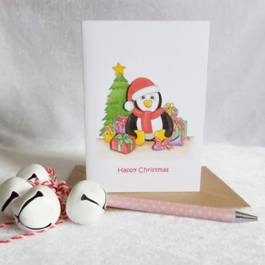 Penguin Christmas Card