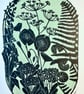 Ferns and foxgloves and..... An original, hand burnished multiblock lino  print  - Image 4