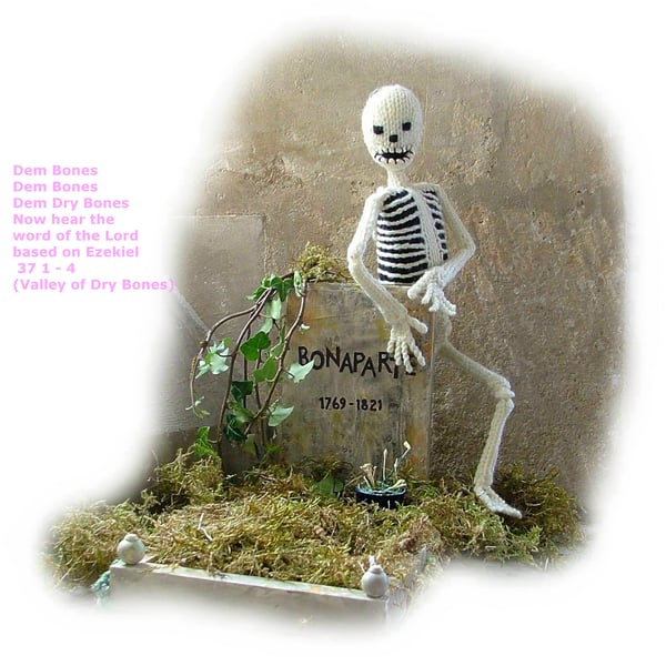 BONAPARTE SKELETON toy knitting pattern by Georgina Manvell PDF by email 