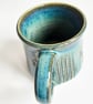 Blue Glazed Mug - Hand Thrown Stoneware Ceramic Mug  - Image 5