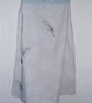 Apron Reversible Birds & Butterflies Pale grey & teal. Long length Shabby chic - Image 5