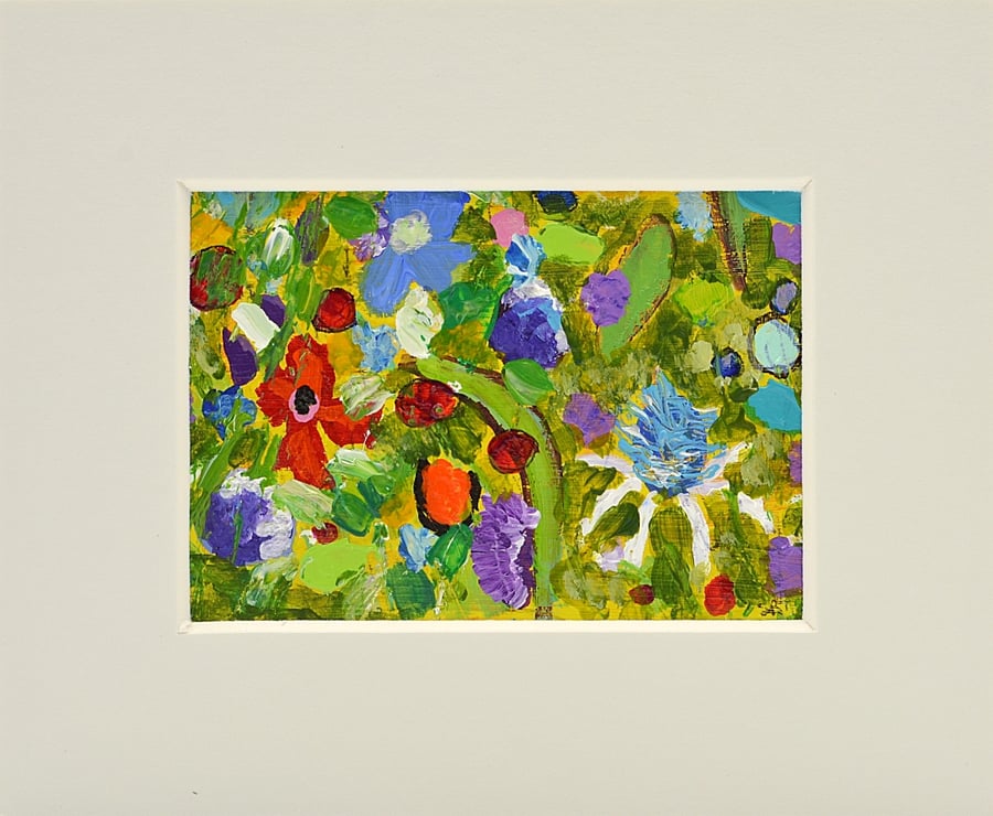A Mounted ACEO of Scottish Wildflowers.