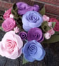Handmade Felt Flower Bouquet, Wedding Roses, Mother's Day Gift