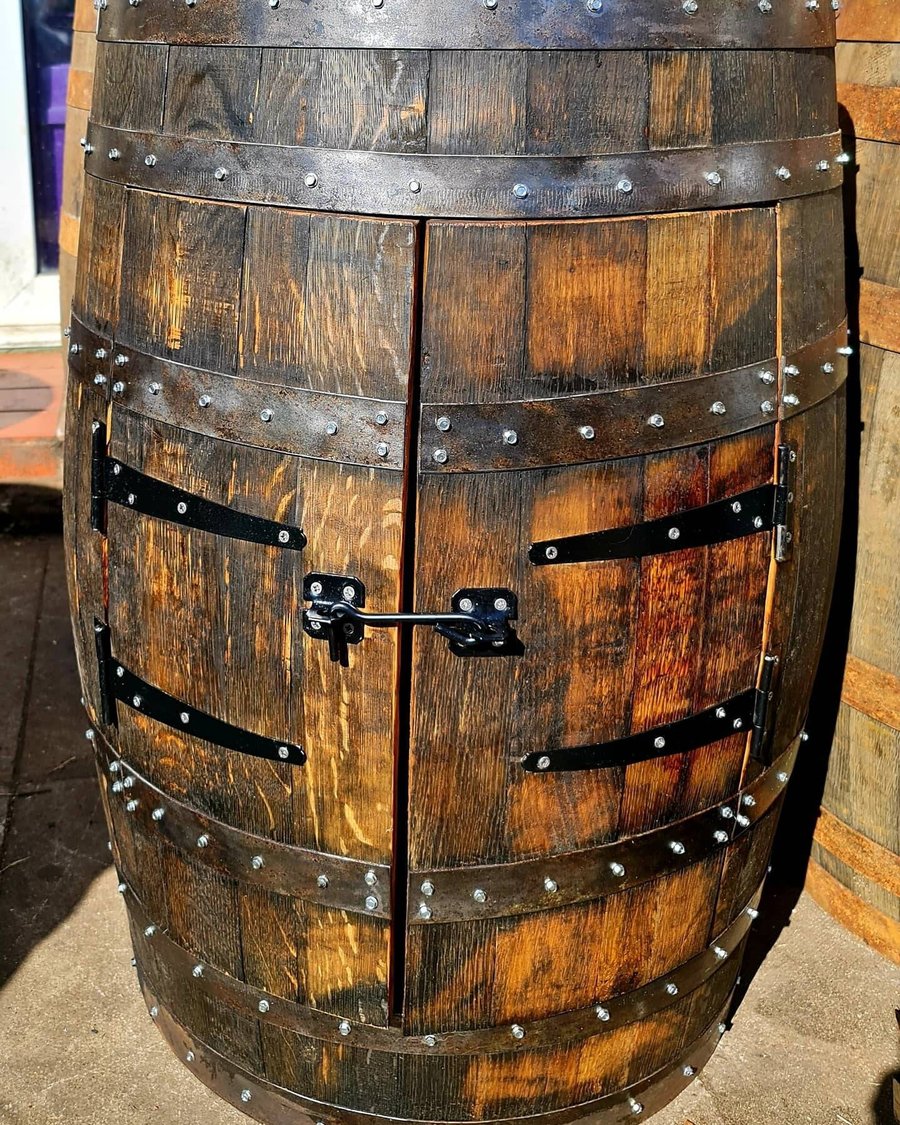 Whisky Barrel Bar Cabinet