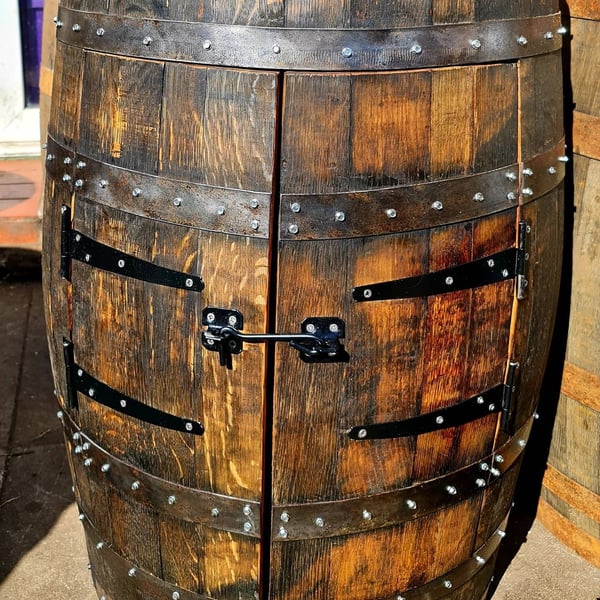 Whisky Barrel Bar Cabinet