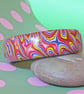 Bangle - Scarlets Dancing ! - Handmade - Retro Psychedelia Style - Polymer Clay - Image 1
