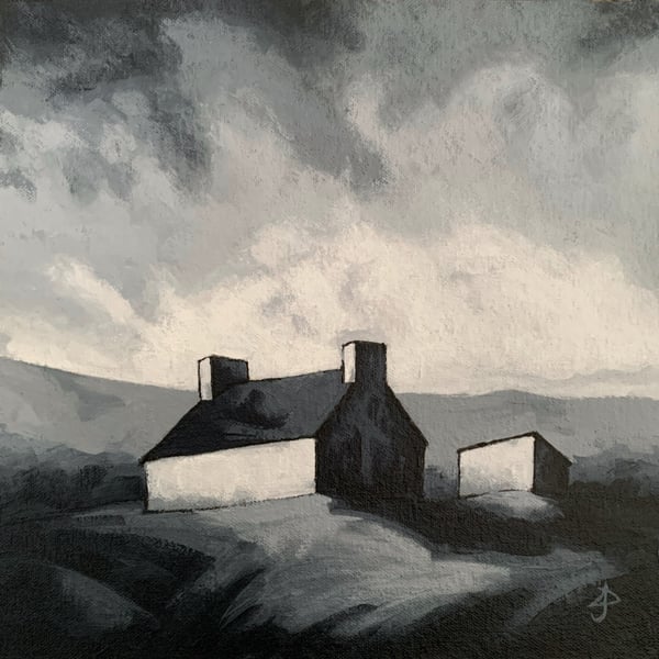 Crofters Cottage 2 - Original acrylic painting 