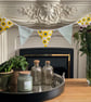 Sunflower Green Striped Fabric Bunting 7 Double-Sided Flags Summer Decoration - Image 2