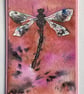 Hand painted Dragonfly card - Image 1