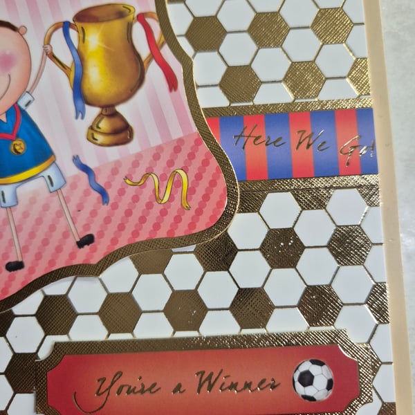 Boys football birthday greetings card 