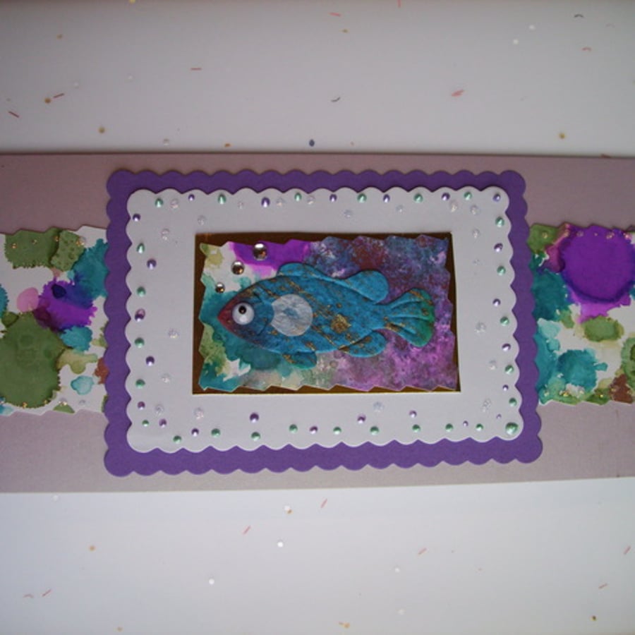 Fishy Art Card - DL Size Blank