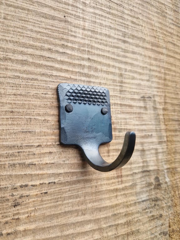 Recycled Farriers Rasp Wall Hook Iron Blacksmith Made Coat Hanger Cloakroom