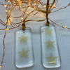 Fused glass gold star Christmas decorations