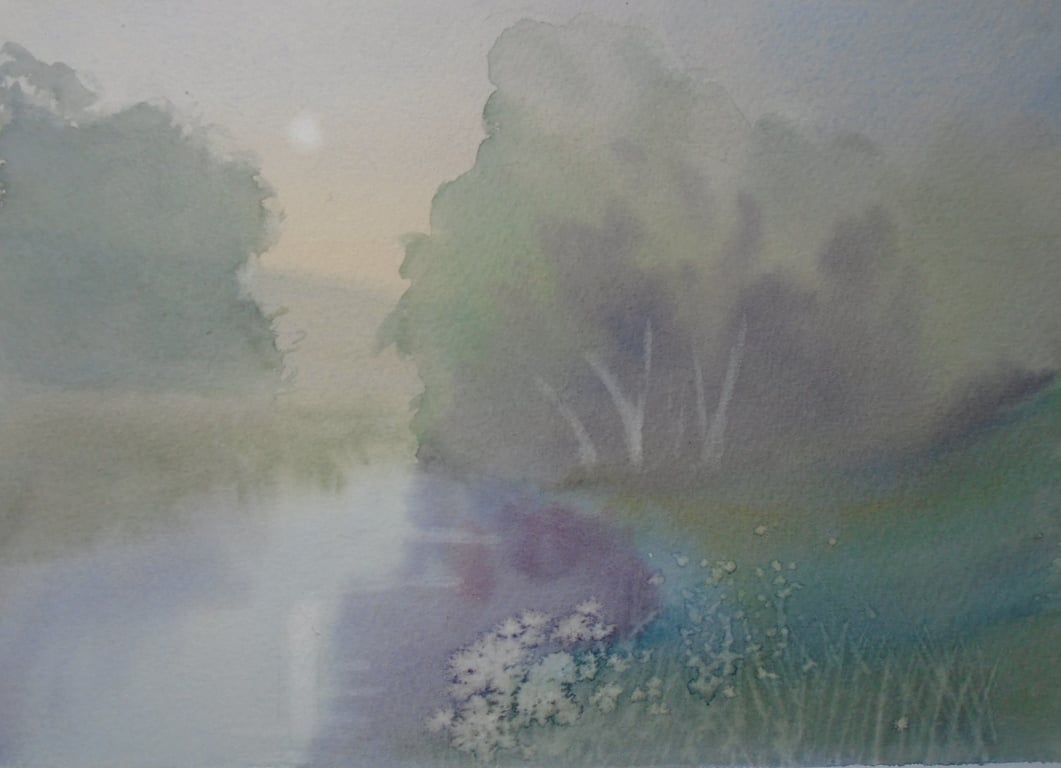 Late summer evening (Original Watercolour Painting) A4 size 