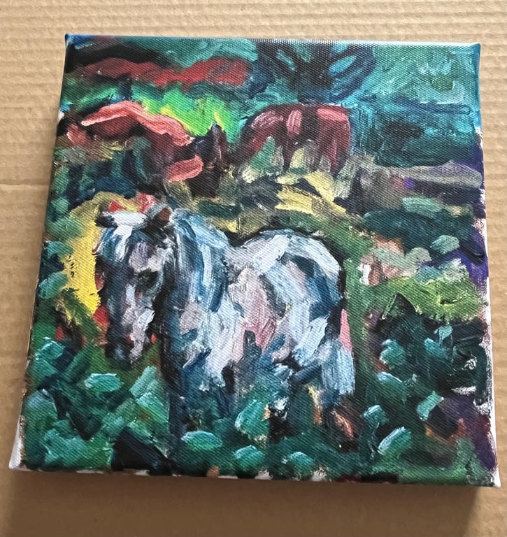 Canvas print of two Welsh Ponies