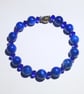 Blue Turquoise Gemstone and Crystal Bead Bracelet.- UK Free Post - Image 2