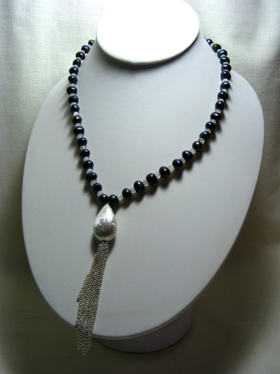 Freshwater Pearl and Moonstone Necklace