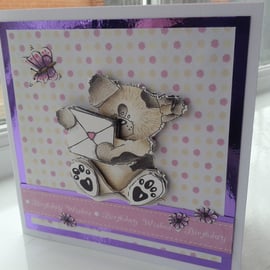 Sealed with love cute doggie birthday card