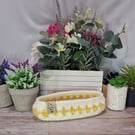 Glasses or trinket basket, hand crocheted 