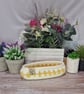 Glasses or trinket basket, hand crocheted 