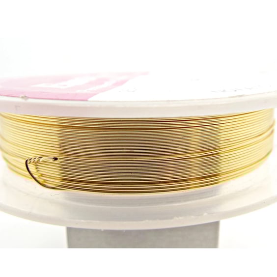 0.4mm Gold Coloured Copper Wire with a Non Tarnish Coating, 26 Gauge Craft Wire