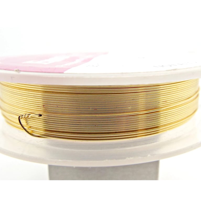 0.4mm Gold Coloured Copper Wire with a Non Tarnish Coating, 26 Gauge Craft Wire