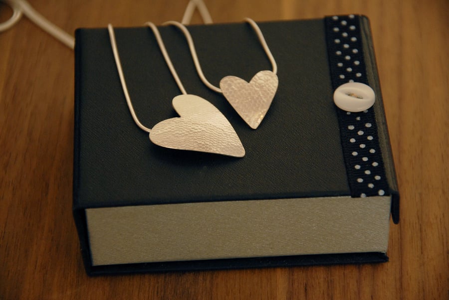 SMALL Sterling Silver Heart Pendant