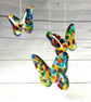 Hanging fused glass butterflies ( garden or home) 