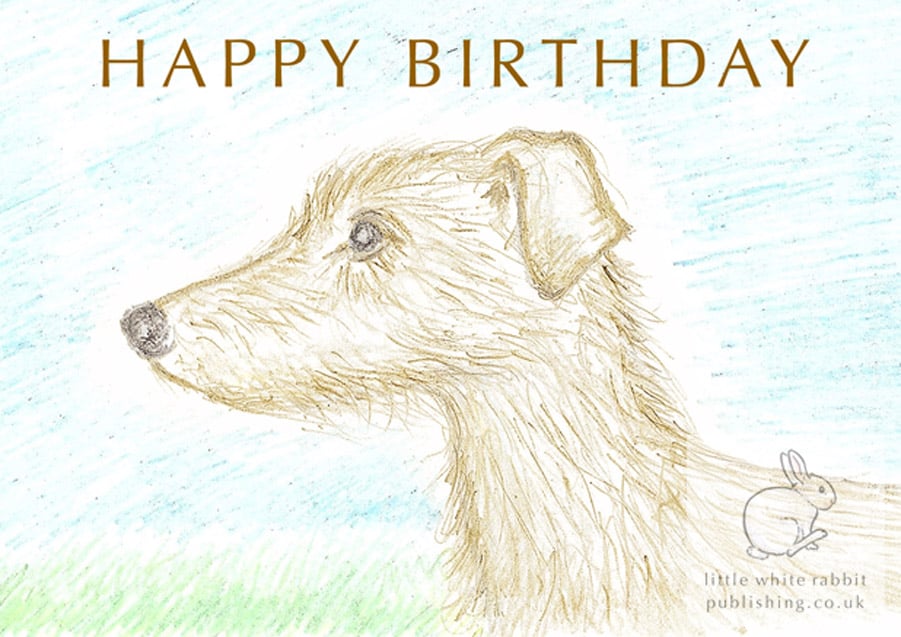 Lucy the Lurcher - Birthday Card