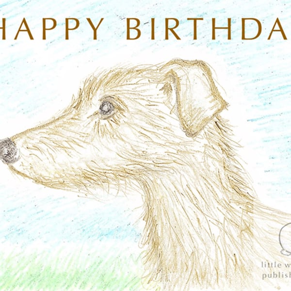 Lucy the Lurcher - Birthday Card