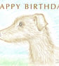 Lucy the Lurcher - Birthday Card - Image 1