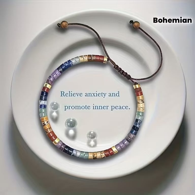 Natural Stone Picasso Lapis Lazuli Braided Bracelet