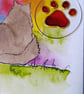 Maine Coon sympathy card (printed card) and paw print sun catcher. Pet loss. - Image 2