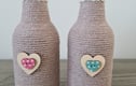 Yarn wrapped bottles