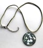 Summer Seconds- Circular Floral Enamelled Pendant - Snowdrop  - Image 2