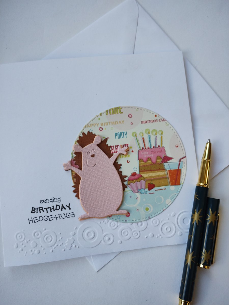 Sending Birthday Hedge-Hugs Birthday Card 