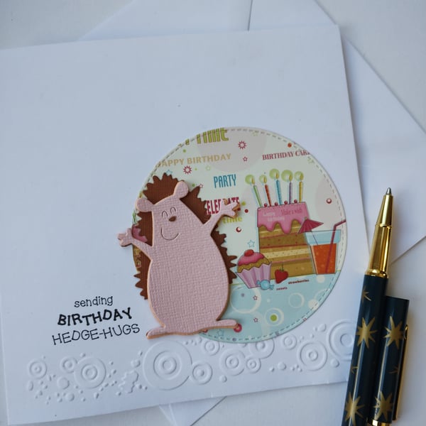 Sending Birthday Hedge-Hugs Birthday Card 