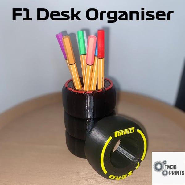 Formula 1 F1 Desk Organiser - Pen Holder Accessory, Desk Organiser, Pen Holder, 