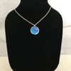 Bold Blue Off-set Round Pendant