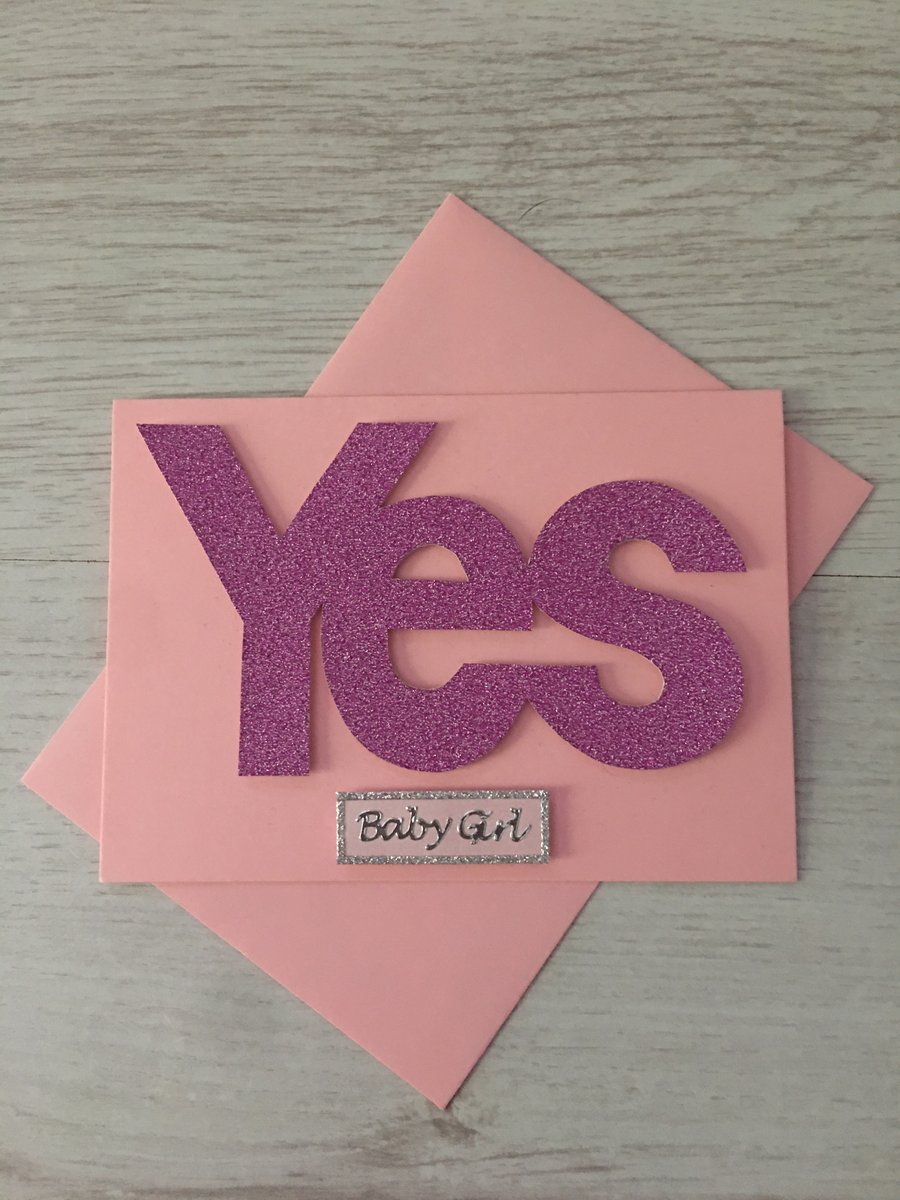 Yes New Baby Scottish Independence themed card.