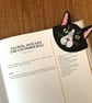 Cat face corner bookmark. Cute cat embroidered cat page keeper . - Image 6