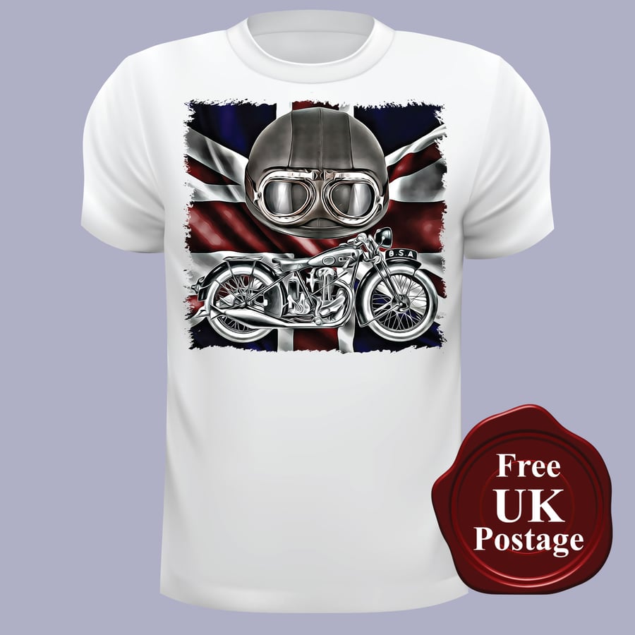 BSA Motorcycle T Shirt, Mens T Shirt, Choose Your Size