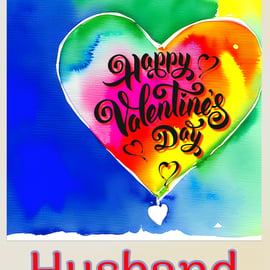 Husband Heart Happy Valentine's Day Card 