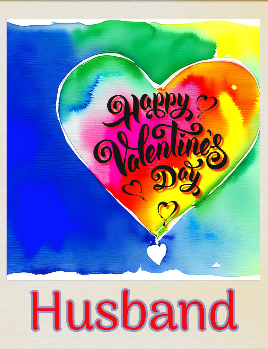 Husband Heart Happy Valentine's Day Card 