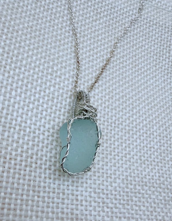Scottish Sea Glass Necklace – Genuine Beach Glass Pendant – Ocean Inspired Gift