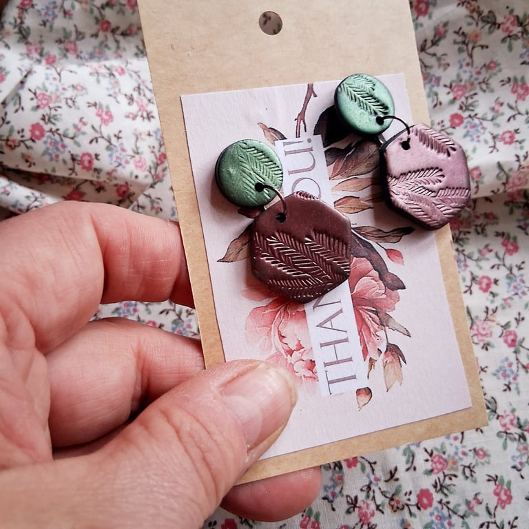 CLEARANCE! polymer clay earrings handmade- reduced-no 28