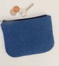 Two-section purse in dark denim and Liberty bird print - Image 3