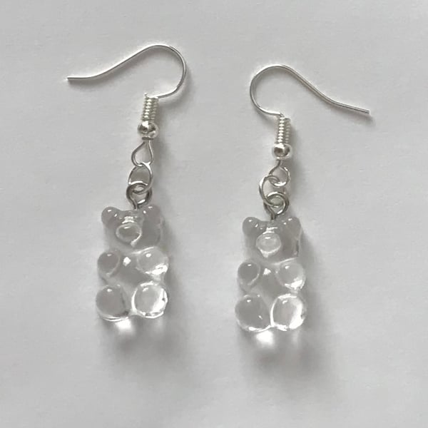 Clear Gummy Bear Earrings